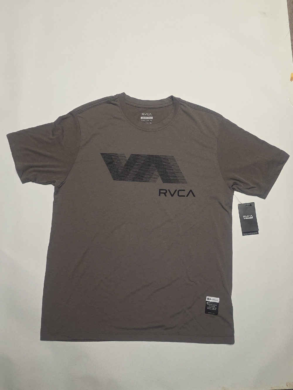 NWT Men's XL RVCA Sport "Blur Variation" Short Sleeve Mushroom Colored T-Shirt